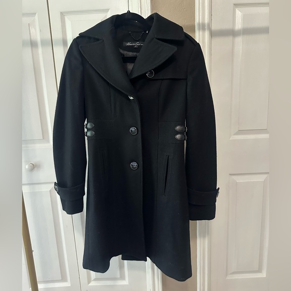 Kenneth Cole Classic Black Trench Coat - Picture 1 of 2